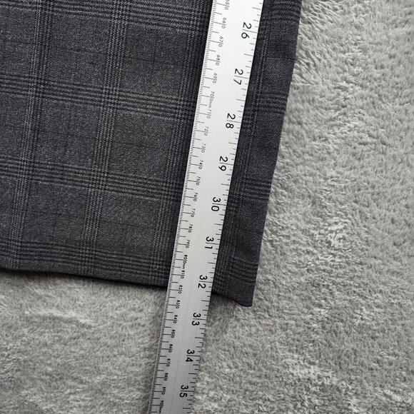 Smart Set Womens Pants Size 8 Reg Wide Leg Flaw Pockets High Waist Grey Check - Picture 7 of 15